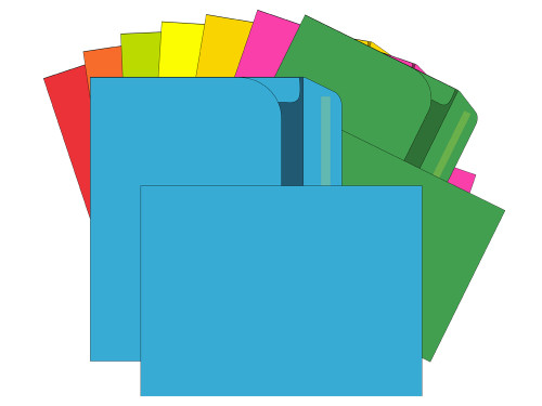 Booklet Envelopes 9x12 - Bright Colors - EB1509