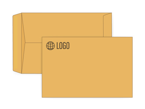 PRINTED - Custom Brown Kraft 6x9 Envelopes - EN1066