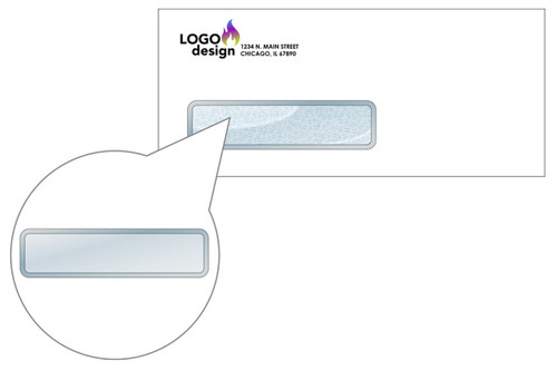 #10 Envelope featuring a window and security tint.
