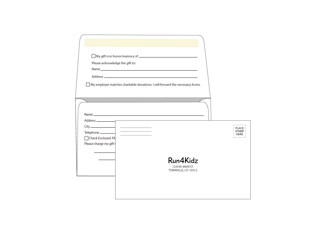 Dual Purpose Mailer envelope for fundraising