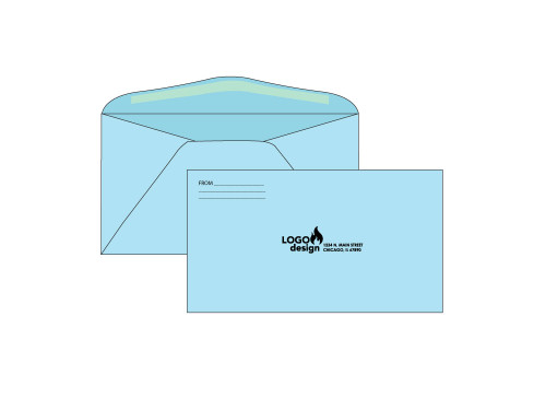 PRINTED - Custom Blue 6.75 Envelopes - EN1052