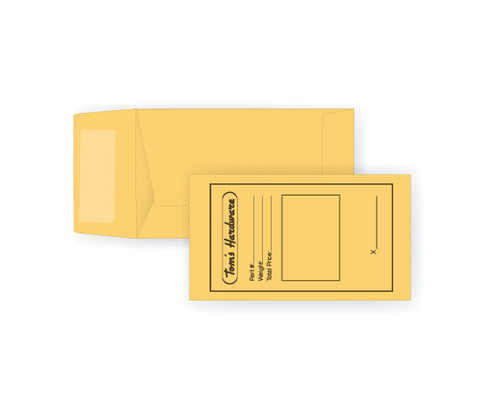 Custom #5 1/2 Coin Envelope Brown Kraft - EN1109