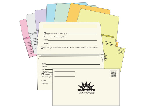 colored fundraising envelopes