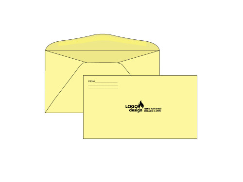 PRINTED - Custom Yellow 6.75 Envelopes - EN1051