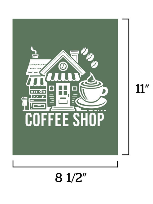 Custom wall sticker with colorful typography design in 8 1/2'' x 11'' dimension size.