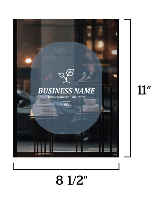 Full Color Window Decal, 8 1/2" x 11" - D1000