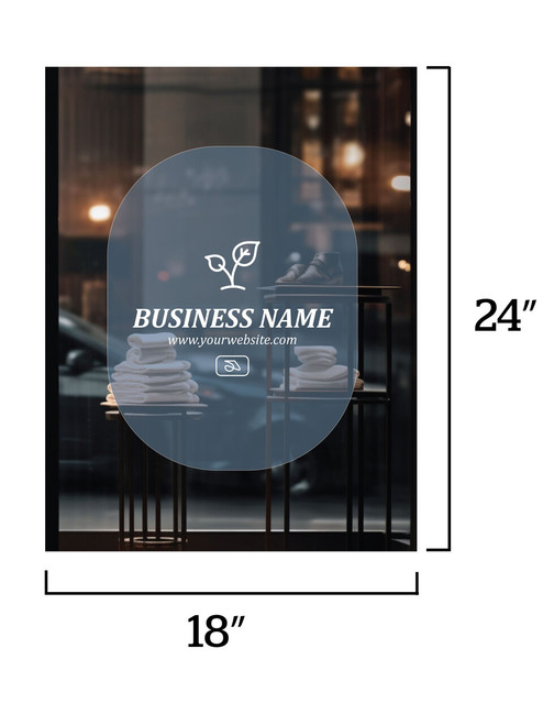 Full Color Window Decal, 18" x 24" - D1003
