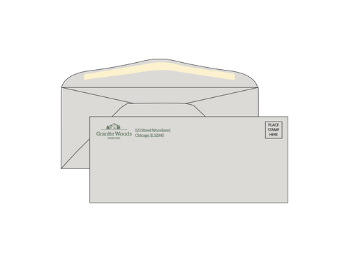 PRINTED - Custom Pastel Gray #10 Envelopes - EN1085