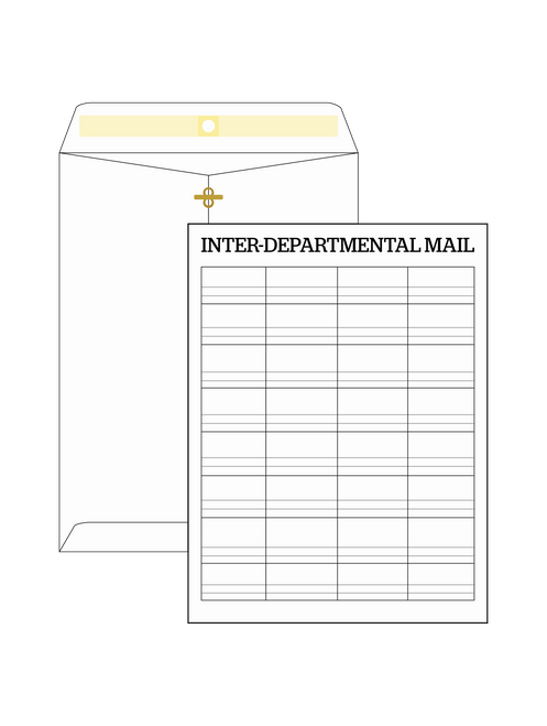  PRINTED - Custom 9x12 White Clasp Envelopes - EN1132