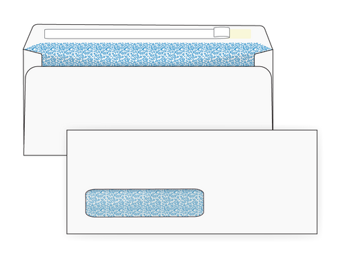 Self Seal #10 Digital Window Security Envelopes - EB1502
