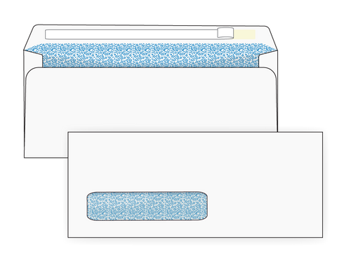 Self Seal #10 Digital Window Security Envelopes - EB1502